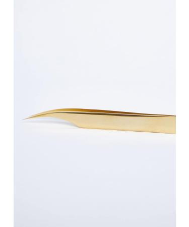 Lavi Lashes Eyelash Tweezers Professional Stainless Steel Tweezers Lash Extension Isolation Volume Classic Curved Straight Tweezer with Measurements - Gold (Curved Isolation) - Buy Online on GoSupps.com