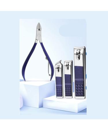 Nail Clippers Set Built-in Nail File Beauty Manicure Portable Man and Woman Stainless Steel Nail Clippers 12-Piece Set Blue - Buy Online on GoSupps.com