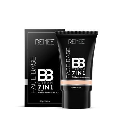 RE_NEE 7 in 1 Face Base BB Cream with SPF 30 PA+++ - Butterscotch 30ml | Hydrating Hyaluronic Acid & Vitamin C Formula for Nourished Smooth Skin | International Shipping Available - Buy Online on GoSupps.com