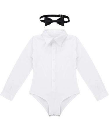 iiniim Boys Latin Salsa Ballroom Dance Leotard Shirt Top with Shorts - White 8 - Buy Online on GoSupps.com