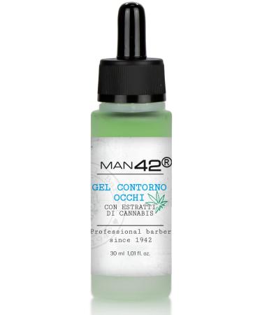 MAN42 PROFESSIONAL HAIR BEARD Man 42 Eye Contour Gel with Cannabis Extracts Retinol and Lactic Acid 30 ml