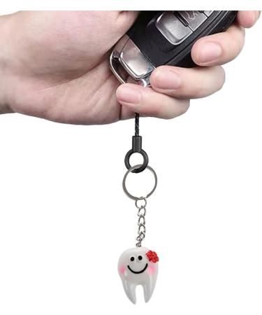 AMIUHOUN 200 Pieces Tooth Shape Keychain Keyring - Perfect Sweet Dental Gift for All Occasions | International Shipping Available - Buy Online on GoSupps.com