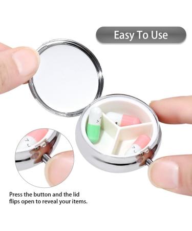 Compact 3-Compartment Pill Box Organizer for Travel | Mini Pill Case for Vitamins & Medicines - Angel Design - Buy Online on GoSupps.com