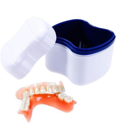 Faruta Prosthesis Suitcase: Dentures Bath Box with Sieve - Travel Storage Container for Artificial Teeth (Blue 2 Pieces) - Buy Online on GoSupps.com