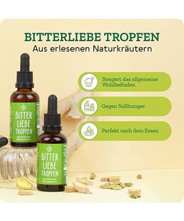 Bitterliebe Original Bitter Fabrics Drop 50ml - High-Dose Bitter Drops by Hildegard von Bingen - Made in Germany - 5 Set - Shop Internationally - Buy Online on GoSupps.com