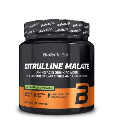 2 x Biotech USA Citrulline Malate Green Apple 300g can (2 pack)