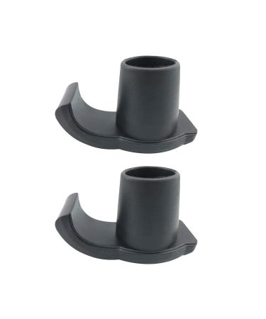 NUOYAQI 2/4 Pcs Universal Walker Ski Glides Heavy Duty Walker Feet Replacement Glides Caps for Folding Walker Easy to Install 2 black