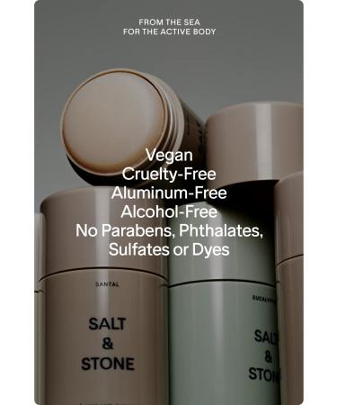 SALT & STONE Sensitive Skin Natural Deodorant | Aluminum & Baking Soda Free | Paraben & Phthalate Free (2.6 oz) Santal & Vetiver - Buy Online on GoSupps.com