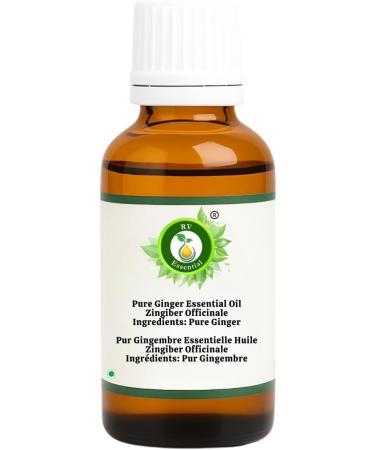 R V Essential Pure Ginger Essential Oil 10ml (0.338oz)- Zingiber Officinale (100% Pure and Natural Therapeutic Grade) - Buy Online on GoSupps.com
