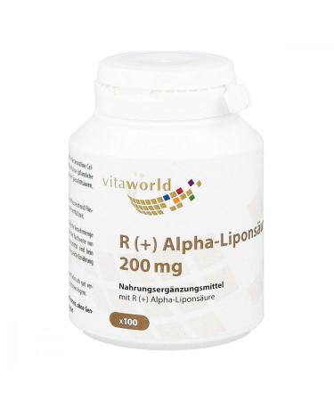 Vitaworld R (+) alpha-lipoic acid 200 mg from the natural bioactive R (+) form highly dosed at 200 mg per daily consumption vegan 100 capsules