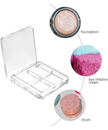 OSALADI Eyeshadow Pallets 10Pcs Empty Eyeshadow Palette Plastic Clear Makeup Palette 4 Grids Refillable Cosmetic Containers Lipstick Palette for Women Lipstick Organizer Clear Container - Buy Online on GoSupps.com