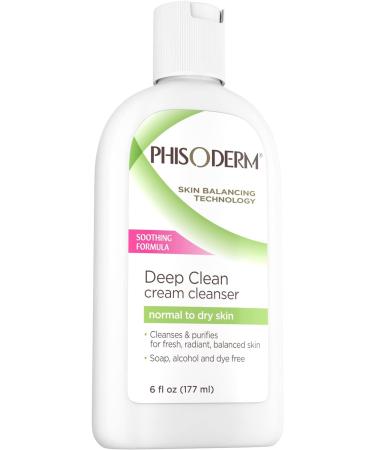 Hisoderm Deep Clean Cream Cleanser for Normal to Dry Skin - 6 fl oz Bottle (Pack of 6) - Buy Online on GoSupps.com