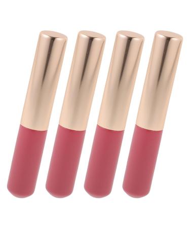 4pcs Lip Brush Silicone Lipstick Shadow Brush Lip Brush Concealer Brush Wand Lip Balm Applicator Makeup Brush Pink Miss Lipstick Brush