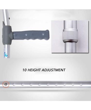 ATHUAHLR Forearm Crutches Adjustable Underarm Crutches Aluminum Forearm Crutches for Adults and Teenagers Adjustable Lightweight Handles Comfortable Grips 2 Pieces Practical Lightweight Arm Crutch - Buy Online on GoSupps.com