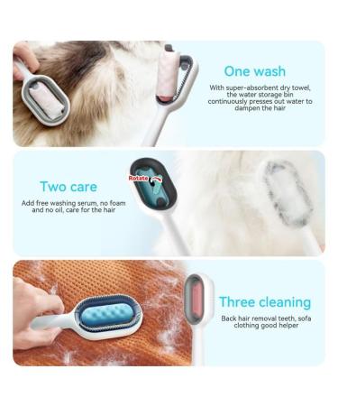 Urijk Animal Hair Removal Comb with Water Tank - Portable Multifunctional Pet Brush for Cats & Dogs | Ideal for Grooming Massage & Hair Removal - Buy Online on GoSupps.com