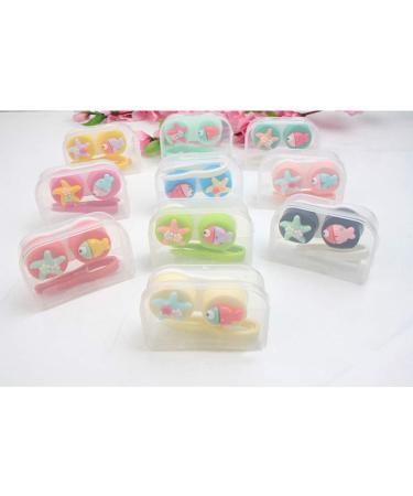 Healifty Cute Fish Contact Lens Case - Bright Color Travel Kit with Tweezer for Outdoor Use | International Shipping Available - Buy Online on GoSupps.com