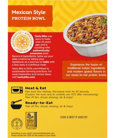 Buy Tasty Bite Mexican Protein Bowl 8.8 Oz - Healthy International Shipping | Gourmet Meal Options - Buy Online on GoSupps.com