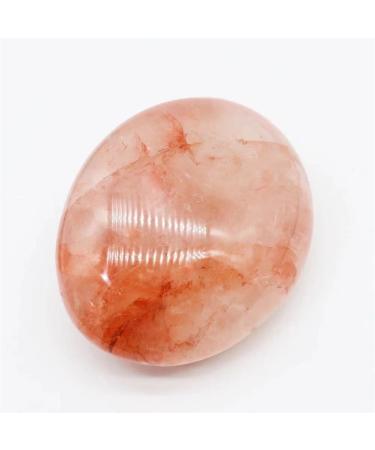 Specimen 1pc Natural 50mm-55mm Fire Quartz Palm Crystal Stone Giftfor DecorationStone Stone Crystal Reiki