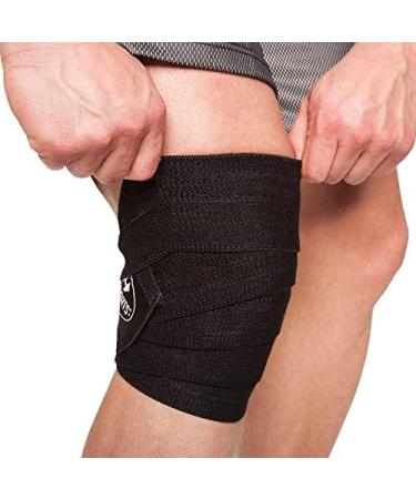 C.P.Sports Kniebandage - 200cm-250cm T25 | Velcro-Free Strength Bandage for Bodybuilding Powerlifting & Cross-Training | Camouflage Black | Optimal Support for Men & Women - Buy Online on GoSupps.com