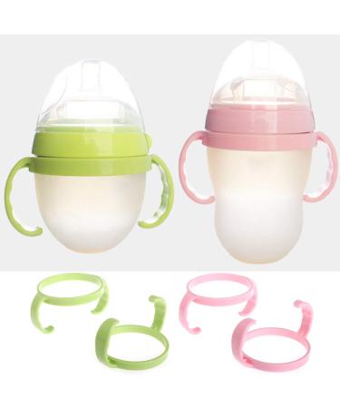 PHILSP Bottle Grip 2 Pack - Baby Bottle Trainer with Easy Grip Handles for Comotomo (Pink) - Perfect for International Shipping - Buy Online on GoSupps.com