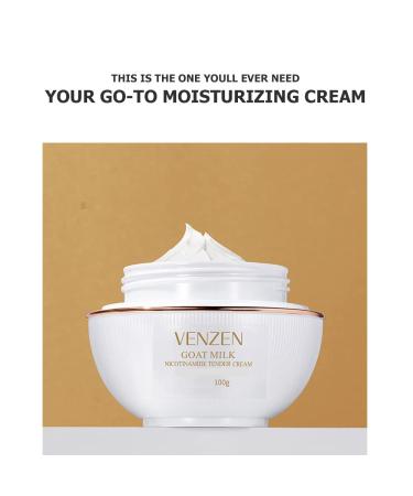 VENZEN Moisturizing Goat Milk Facial Cream | Toner Serum & Eye Cream | Refreshing Skin Care - 100g (3.5oz) | International Shipping Available - Buy Online on GoSupps.com