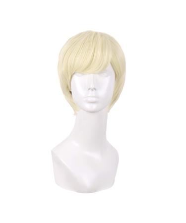 MapofBeauty 10 inch/25cm Short Curly Men's Curly Wig (Light Gold) - Buy Online on GoSupps.com