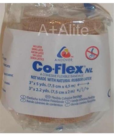 Andover CO-Flex NL 3x5Yds Tan Flesh 3-Pack Cohesive Bandage Wrap for Adults, Children, Pets - Latex Free & Flexible Elastic - Buy Online on GoSupps.com