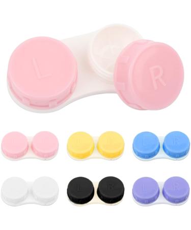 ZXUPOI 6 pcs Contact Lens Case Leak-proof Travel Contact Lens Case Set for Home and Travel