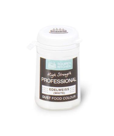 Squires Kitchen EDELWEISS WHITE Cake Food Colour Colouring Edible Lustre Dust 4G