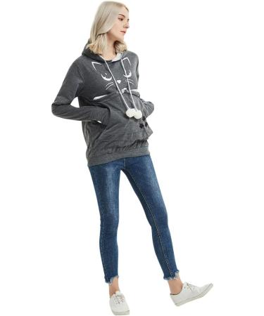 Shop Dresswel Women s Hooded Sweater & Cat Dog Bag Autumn Winter Collection in XXL - Dark Gray - Buy Online on GoSupps.com