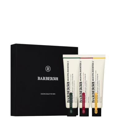 Barber501 Shaving Booster Balm Shaving Cream Men Shaving Gel Shave Oil Travel Shaving Cream (3 Red Green Yellow) Red Green Yellow 3