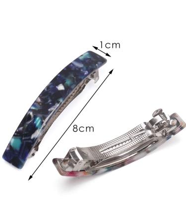 6 Pcs Tortoise Shell Acetate French Design Hair Barrettes for Women - Stylish Hair Clips - Buy Online on GoSupps.com