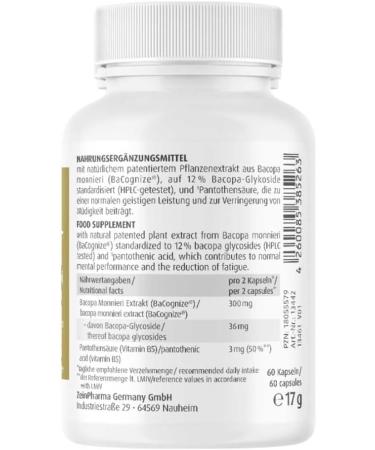Buy Bacopa Monnieri Brahmi 150 mg Capsules - 60 pcs for Enhanced Memory & Focus - Fast International Shipping - Buy Online on GoSupps.com