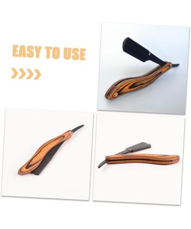 Beavorty 4pcs Folding Razor Set - Men's Straight Razors with Wooden Handles | Premium Manual Shaver & Knife Holder | Stainless Steel Blades for a Close Shave - Buy Online on GoSupps.com