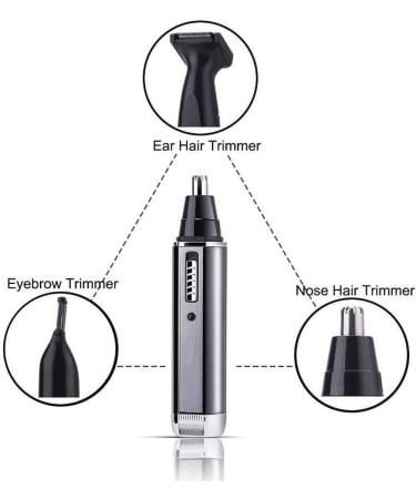 Rechargeable Ear Nose Hair Trimmer - Waterproof Electric Facial Hair Clipper for Men & Women | Stainless Steel Wet/Dry Use - Buy Online on GoSupps.com