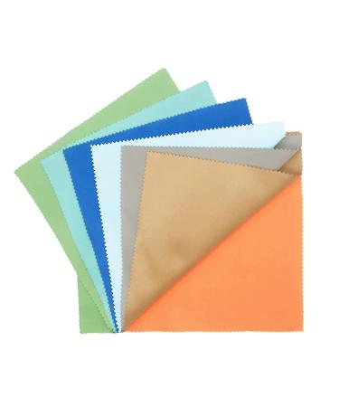 6" X 7" Lint Free Microfiber Cleaning Cloth Wipes for Eyeglasses, Glasses, Smartphones and Cell Phones. 6" X 7" MULTI 7