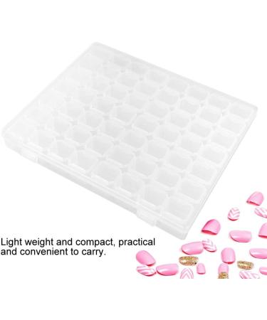 ANKROYU 56 Slots Empty Clear Plastic Organizer Box Nail Decoration Sequence Organize Box Nail Art Decoration Storage Container Tool for Nail Rhinestone Crystal Earrings - Buy Online on GoSupps.com