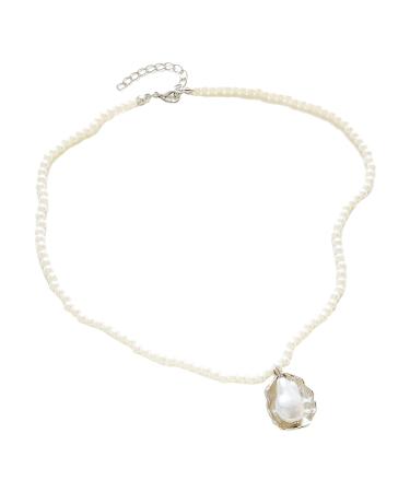 Oralgo's pearl necklace in ethno-style handmade pearls Klakular chain ornament for traditional and modern outfits pearl