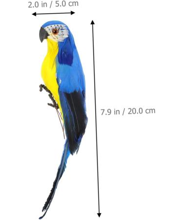 TOYANDONA 5pcs Ornament Figure Parrot Model Vivid Wedding Supply Sculptures Realistic Birds Adornment for 20x5cmx5pcs Bluex5pcs - Buy Online on GoSupps.com
