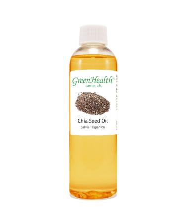 Chia Seed Oil - 4 fl oz (118 ml) Plastic Bottle w/Cap - 100% Pure Carrier Oil - GreenHealth