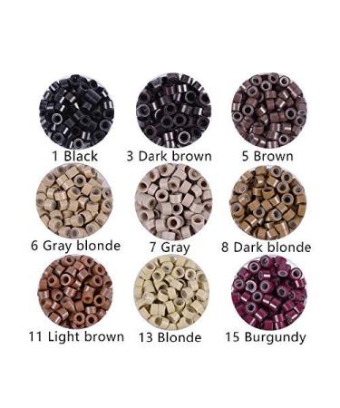 500pcs Silicone Lined Micro Links Rings Beads for Hair Feather Extensions - Black - Buy Online on GoSupps.com