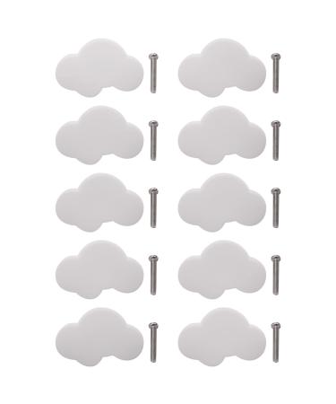 Povxlum 10pcs Cartoon Cloud Furniture Handles Kids Knobs Handles Drawer Pull Door for Bedroom Kitchen