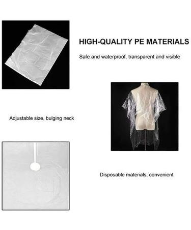 100pcs Disposable Hair Cutting Capes - Waterproof Salon Barber Aprons for Home Hairdressing & Styling - Buy Online on GoSupps.com