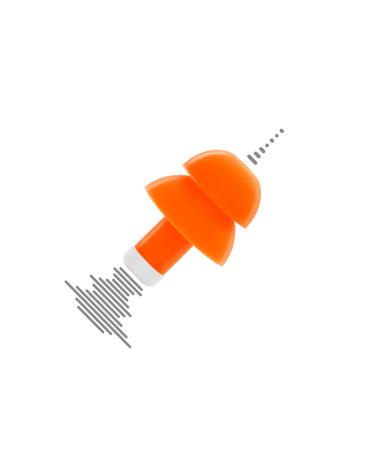 Soft Ear Plugs for Sleep Noise Reduction  Side Sleeper Earplugs Silicone 32DB Noise Cancelling Sound Blocking Reusable Washable  3 Pairs for Sleep Work Study  Snoring and Travel-Orange
