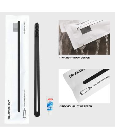 Ur-Excellent Individually Wrapped Disposable Toothbrush with Toothpaste Bulk 40 Count - Travel Size Hotel Toiletries Amenities (Gray, 40 Packs) - Buy Online on GoSupps.com