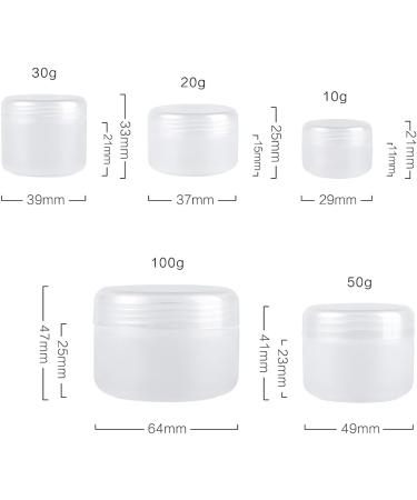 Tianzd 24-Piece 20ml White Plastic Empty Cream Can Set with Lids & Spatulas - Ideal Cosmetic Containers for International Shipping - Buy Online on GoSupps.com