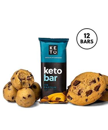 Perfect Keto Bars - Collagen & MCT Keto Snacks, No Added Sugar - Keto Friendly Dessert (Chocolate Chip) - 12 Bars - Buy Online on GoSupps.com