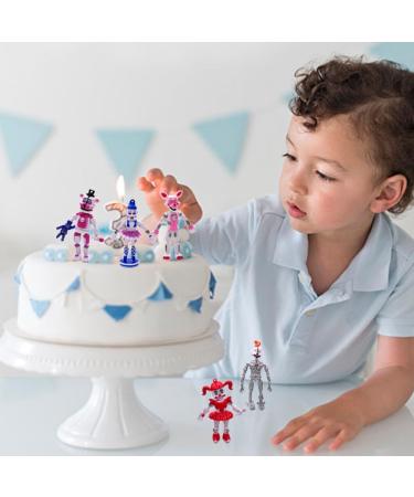 5PCS Night Bear Mini Figures Night Bear Cake Toppers Cake Decoration Mini Freddy's Figures Set for Boys Girls Birthday Party Babay Showers Celebration Supplies - Buy Online on GoSupps.com