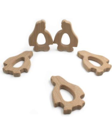 Wendysun 10pcs Cartoon Sea Lion Wood Teether Set - Natural Baby Teething Toy - Buy Online on GoSupps.com