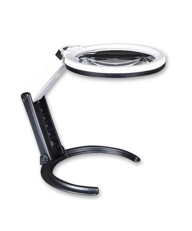 HD Multi-Function Handheld Folding Desktop Glass with LED Lights 10 Times 5 Times Old Reading Portable Extra Large Lens 100MM Made in China